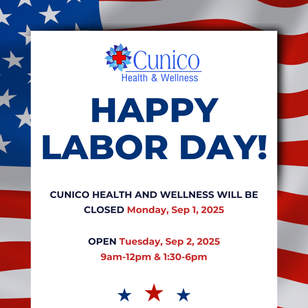 Cunico Labor Day Hours Notice